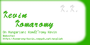 kevin komaromy business card